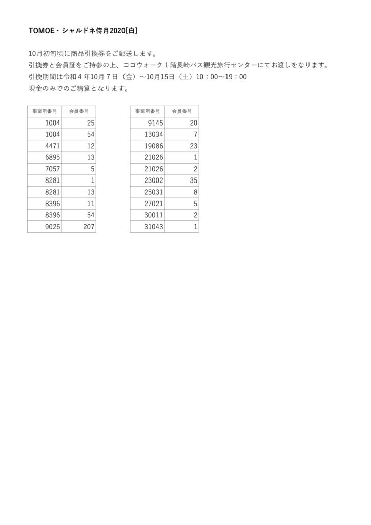TOMOE・シャルドネ侍⽉2020[⽩]のサムネイル