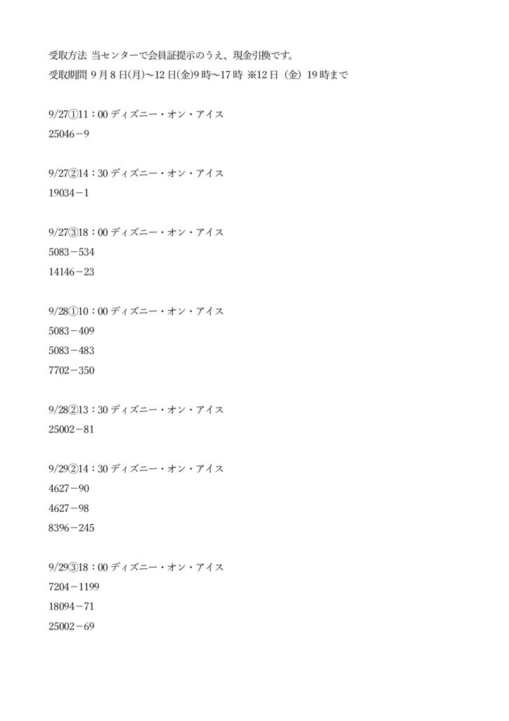 0801ディズニー・オン・アイス当選者発表のサムネイル