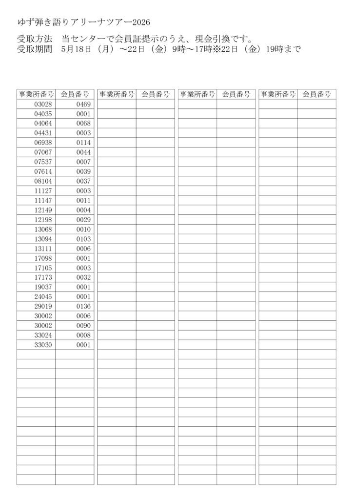 ゆず弾き語りアリーナツアー2026のサムネイル